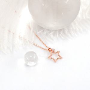 오팔하우스 14k 민볼 별 큐빅 목걸이 OPJJN11238