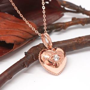 오팔하우스 14k 통통하트 목걸이 OPDLN5363