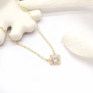 오팔하우스 14k 서클 큐빅 목걸이 OPPKN0141