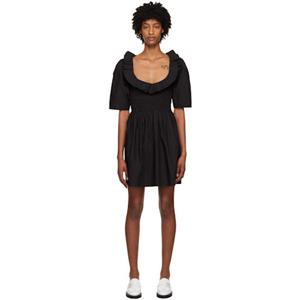 가니 블랙 셔링 미니 드레스 F7704 231144F052039