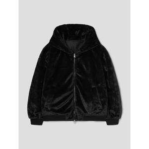 (225Y3VEQ15) [에잇세컨즈] 리버시블 라이트패디드 페이크퍼 후드 블루종  블랙