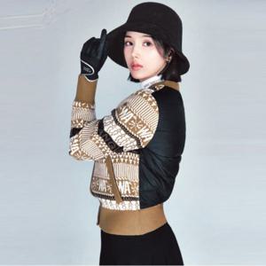 [와이드앵글]여성 CO 노르딕 하이브리드 브이넥 방풍 가디건 Camel(WWW25K75E3)