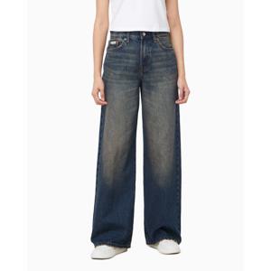 [캘빈클라인 진]여성 와이드 레그핏 다크블루 데님 47E624G