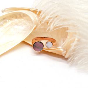 오팔하우스 14k 더블 자개 오픈링 OPGDR981