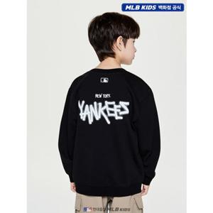 [MLB키즈US] (7AMTB1456-50BKS) 스트릿 베이직 로고 아트웍 기모 맨투맨 아동맨투맨 키즈맨투맨