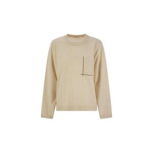 25SS 브루넬로 쿠치넬리 Virgin 울 캐시미어 앤 실크 스웨터 with Shiny Pocket Detail M16244700C9736