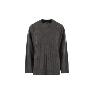 24FW 브루넬로 쿠치넬리 캐시미어 스웨터 with V 넥 앤 넥lace M12193402C079