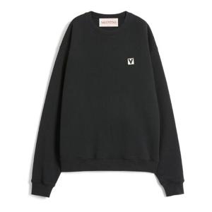 Valentino 코튼 크루넥 스웨트 셔츠 WITH CHEZ PATCH 6V3MF28RAQS0NO