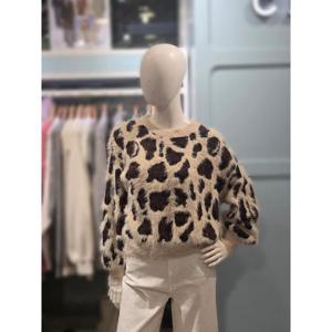 클리지 세이브존03 클리지 라운드넥 레오파드 니트 ACO8WKT30GA