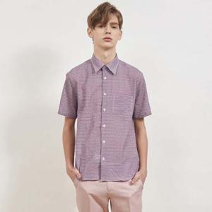 젠틀안트 마스케라 씨어써커 체크 반팔 GGMS0M358-1 셔츠