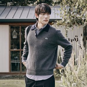라코스테 공식 남성 립조직 럭비 스웨터 폴로셔츠 AH405E-55N 050