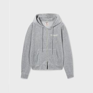 [후아유] Velour Embroidery Hood Zip-up / WHMZF4V21F
