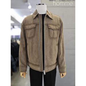 바쏘옴므 세이브존03 바쏘옴므 남자 카키베이지 리얼 염소가죽 점퍼 WSAFY5UA03A