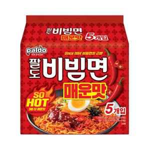봉지라면 팔도 비빔면 매운맛 130g 40개