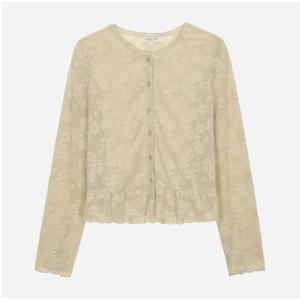 [써스데이아일랜드]플라워 프릴 블라우스 T258MBL234W