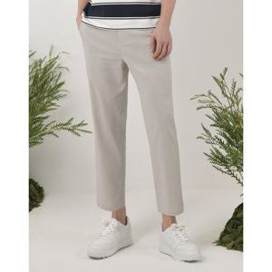 헤지스 골프 25SS ONLINE EXCLUSIVE 그레이 남성 린넨라이크 테이퍼드 팬츠 HUPA5B901G1