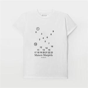 메종마르지엘라 넘버 로고 여성 반팔 티셔츠 S51GC0516 S22816 100