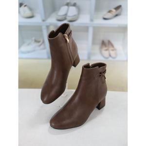 [코디엘루]심플 미들힐 기모안감 숏 앵클 부츠 5cm CDMD500994