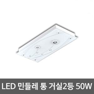 LED거실등 민들레 통 50W (55x2대체)