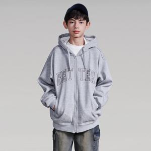 [에꼴리에] 남녀공용 겨울신상 빅레터링 본딩 후드점퍼(25D5103)