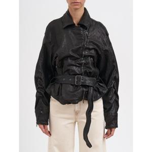 디젤 L-OYS 벨티드 가죽 재킷 MA207410SLCW9XX BLACK