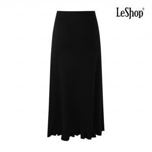 [르샵] 원 포인트 프릴 슬릿 니트 롱 스커트 (BPBSK004A)