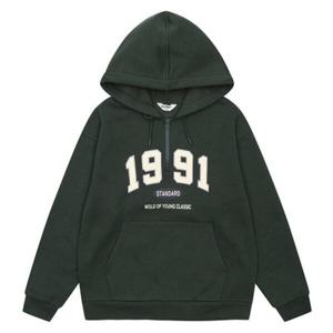 [에꼴리에]남아용 하프 집업 그린 후드티 24D0703 GN_JJ