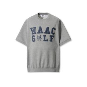 [왁]왁 KAJIMURA 유니 스웻 하프 셔츠 WMTCA25555GYM