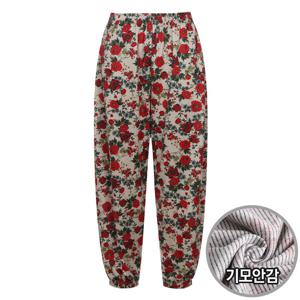 샵앤) 여성 기모 카멜리아 홈웨어 방한 조거 잠옷 바지 HW-WPT-20942-레드