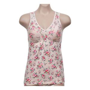 모달 플라워 패턴 몰드 B컵 노와이어 브라런닝 사계절