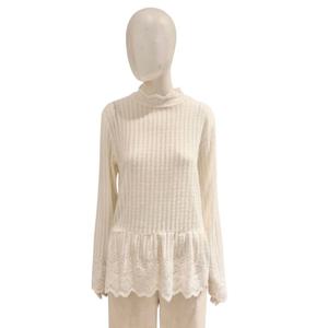 [에이비에프지]하이넥 레이스 티셔츠 ADA1HW45B