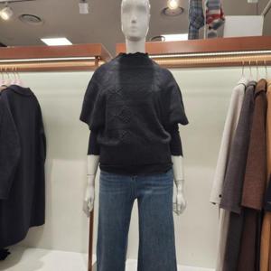 수스 HC04 라운드 패턴 반팔 니트 조끼 S254BVTBZ1