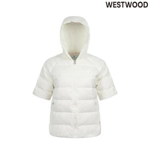 [웨스트우드]여성 겨울 반소매 후드 경량 다운자켓 WO4WCDL152