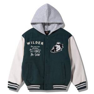 [지프키즈]뽀글이 곰 배색 항공점퍼  KQ3JPU252