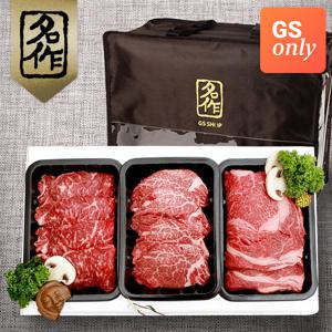 [리얼명작] 경주천년한우 1+등급 구이용 명품세트 1호 (등심500g+안심500g+채끝500g-총1.5kg/냉장)