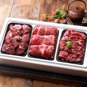 [  ]횡성한우 1등급 구이선물세트 1.2kg(등심400,안심400,특수부위400)