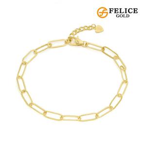 [펠리체골드] 14K 클래식클립 체인 팔찌