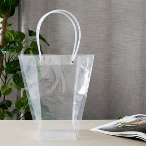 꽃다발 투명 쇼핑백 PP 마름모 3호 23x26cm 손잡이 선물 포장 캐리어 답례품