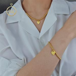 [가앤] 24k순금 무광 하트 볼 목걸이18.75g