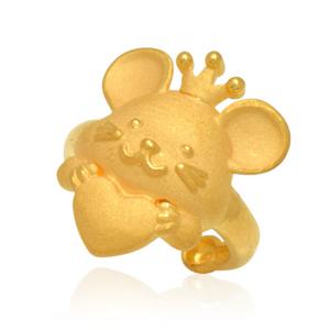 순금 돌반지 3.75g 24K [왕관쥐 쥐띠]