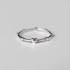 [폭스타일] [Silver925] Heart dot ring
