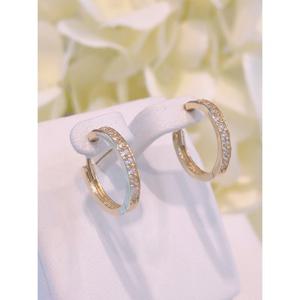 미니골드 14K 큐라인 링귀걸이 14mm ECPM4064