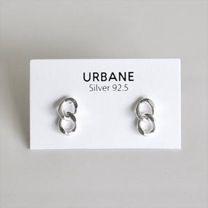 [폭스타일] [Silver925] Two chain earring