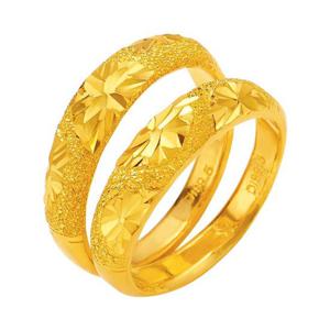 [한국금다이아몬드] 여자 순금 반지 원형 컷팅 샌딩 24K 11.25g 쌍가락지