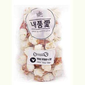 내품애 실속형 대용량 강아지간식 1kg 우유껌치킨말이 4.5인치