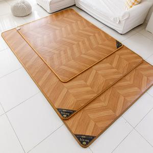 한일의료기 천년의아침 무자국 헤링본 우드 전기장판 모노륨매트 특대형 270x183