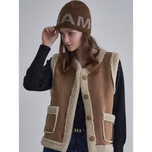 [르니앤맥코이]아웃포켓 페이크 양털 무스탕 베스트 LM12MV700L