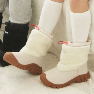 네파키즈 양털 패딩부츠 브라운 굽3cm 스트링조절 기모안감 180~240 KJGEC10-BRW