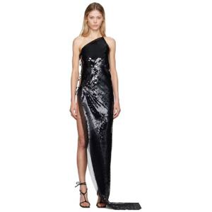 25 FW 릭오웬스 여성 블랙 포터빌 타코 맥시 드레스 242232F055008