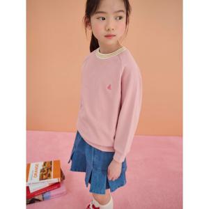 [빈폴키즈] 와플 스웨트 셔츠 핑크 (BI5141U10X)